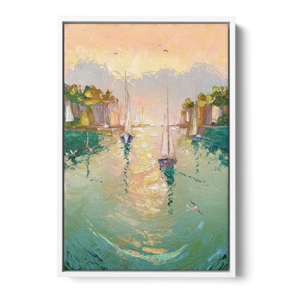 Dunedin Harbor View Front - White Canvas Wall Art