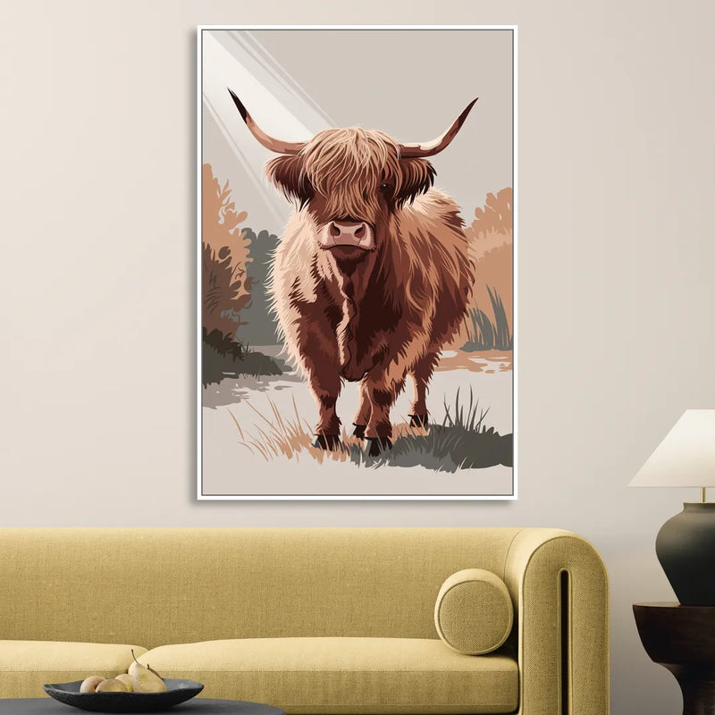 Dunedin Highland Charm Sitting Room - White Canvas Wall Art