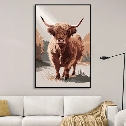 Dunedin Highland Charm Living Room - Black Canvas Wall Art