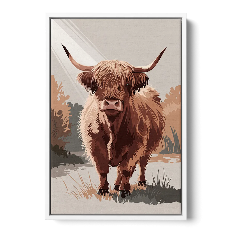 Dunedin Highland Charm Front - White Canvas Wall Art