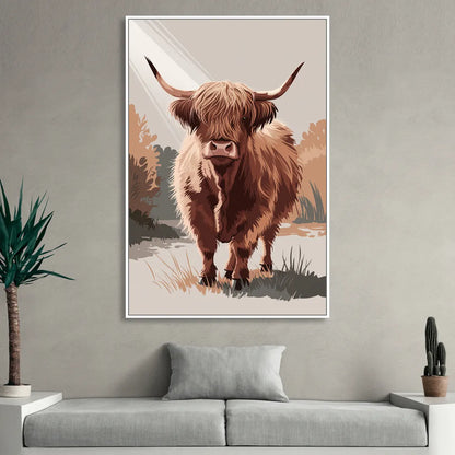 Dunedin Highland Charm Living Room - White Canvas Wall Art