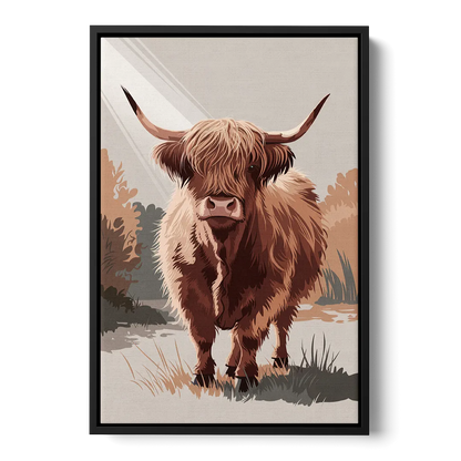 Dunedin Highland Charm Front - Black Canvas Wall Art