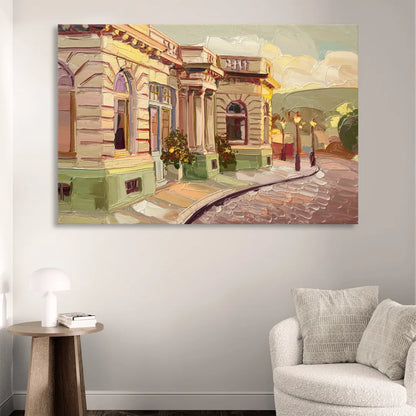 Dunedin Historic Architecture Sitting Room - Canvas Wall Art
