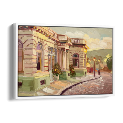 Dunedin Historic Architecture Side - White Canvas Wall Art