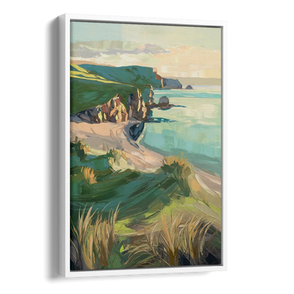 Dunedin Otago Peninsula Side - White Canvas Wall Art
