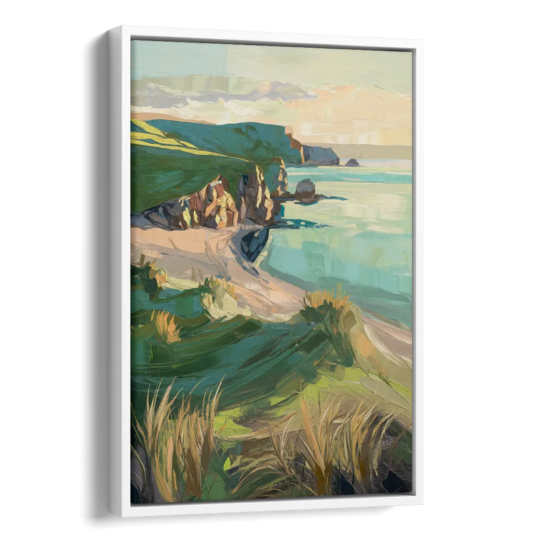 Dunedin Otago Peninsula Side - White Canvas Wall Art