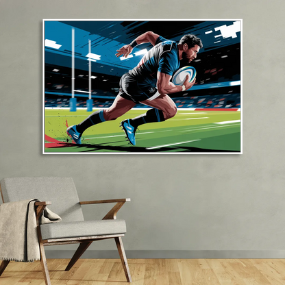 Dunedin Rugby Spirit Living Room - White Canvas Wall Art