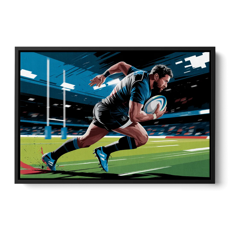 Dunedin Rugby Spirit Front - Black Canvas Wall Art