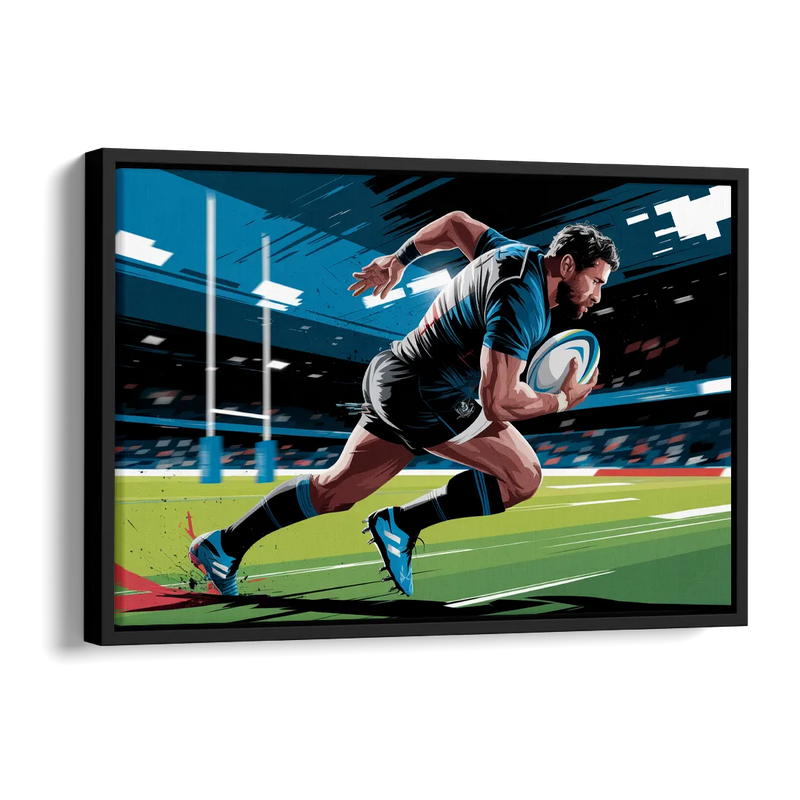 Dunedin Rugby Spirit Side - Black Canvas Wall Art