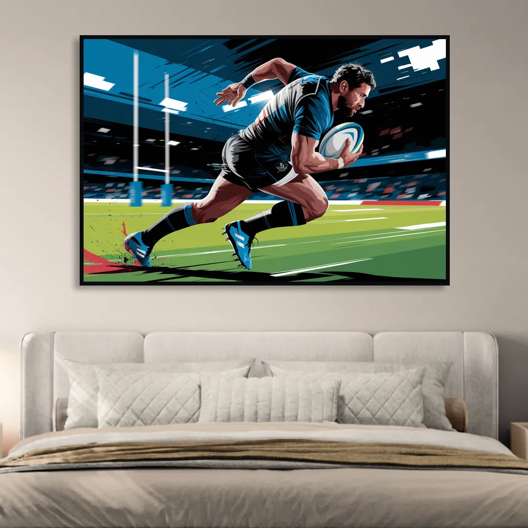 Dunedin Rugby Spirit Living Room - Black Canvas Wall Art