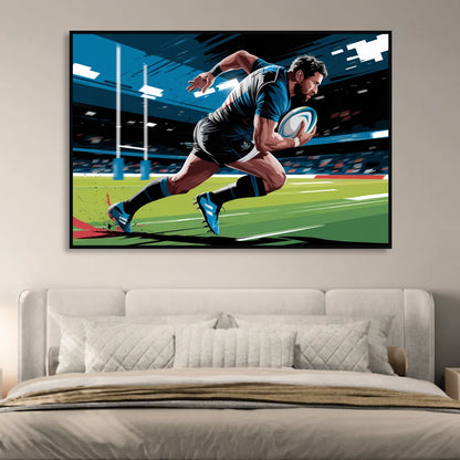 Dunedin Rugby Spirit Living Room - Black Canvas Wall Art