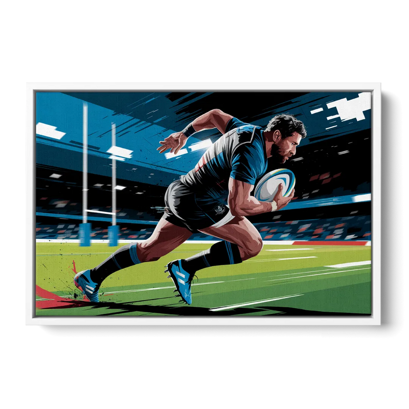 Dunedin Rugby Spirit Front - White Canvas Wall Art