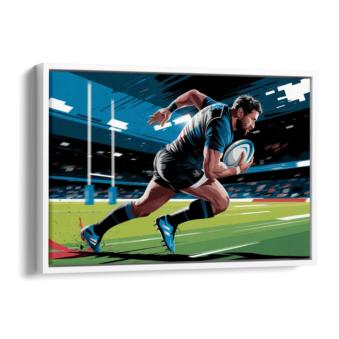 Dunedin Rugby Spirit Side - White Canvas Wall Art
