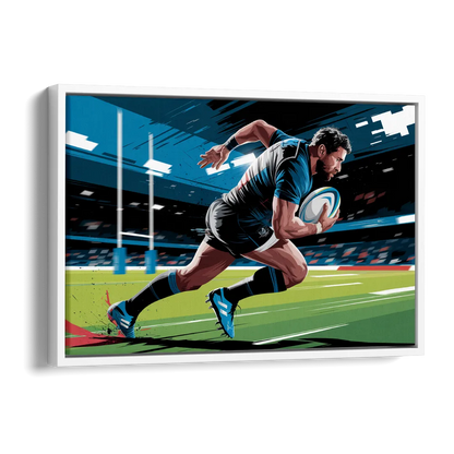 Dunedin Rugby Spirit Side - White Canvas Wall Art