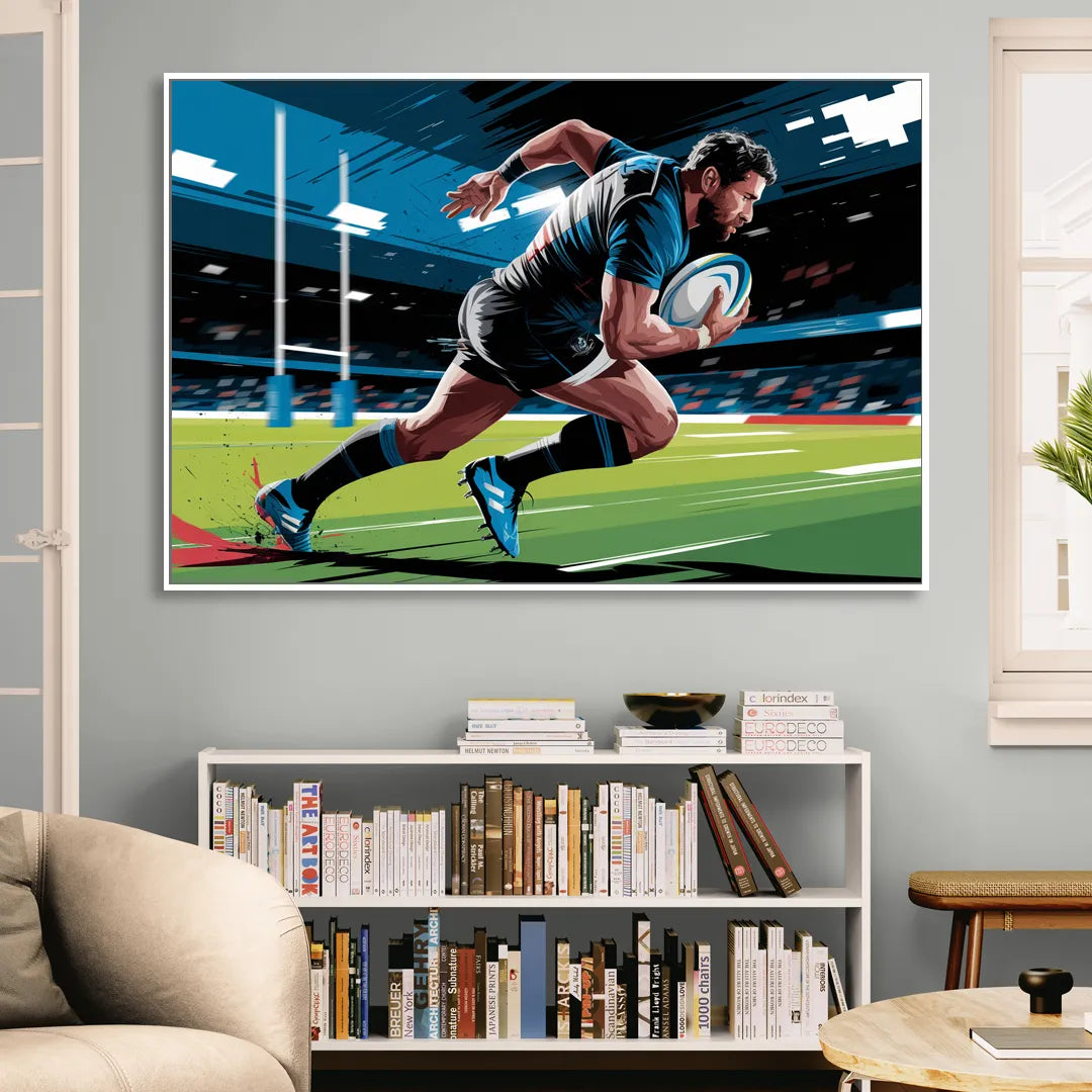 Dunedin Rugby Spirit Sitting Room - White Canvas Wall Art