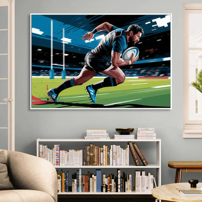 Dunedin Rugby Spirit Sitting Room - White Canvas Wall Art