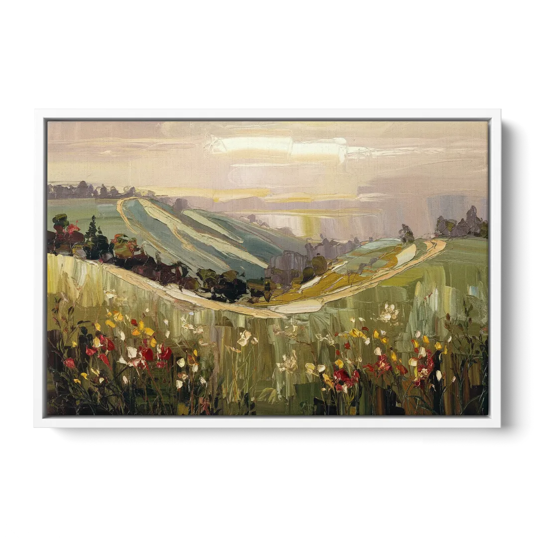 Dunedin Scenic Hills Front - White Canvas Wall Art