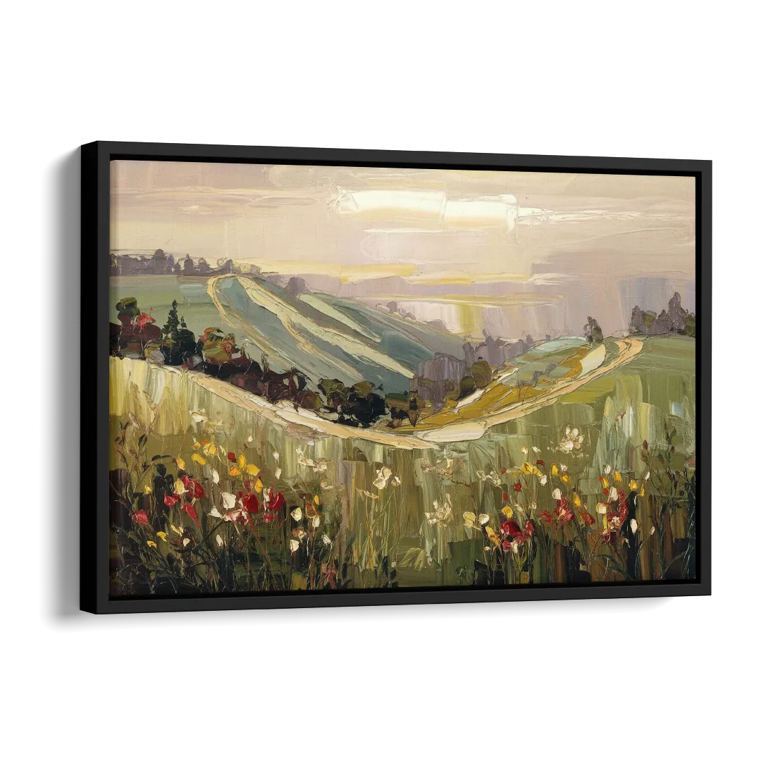 Dunedin Scenic Hills Side - Black Canvas Wall Art