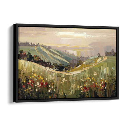 Dunedin Scenic Hills Side - Black Canvas Wall Art