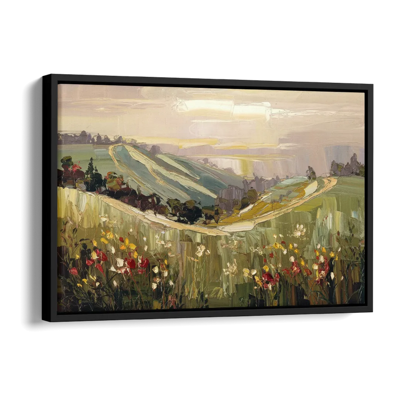 Dunedin Scenic Hills Side - Black Canvas Wall Art