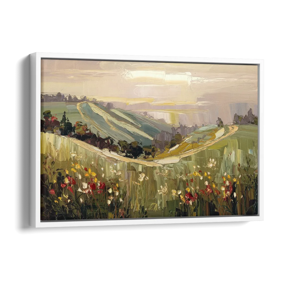 Dunedin Scenic Hills Side - White Canvas Wall Art