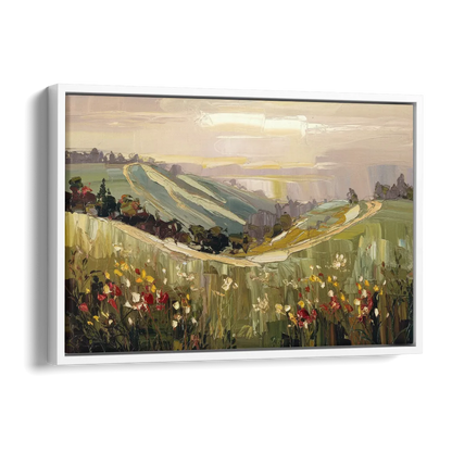 Dunedin Scenic Hills Side - White Canvas Wall Art