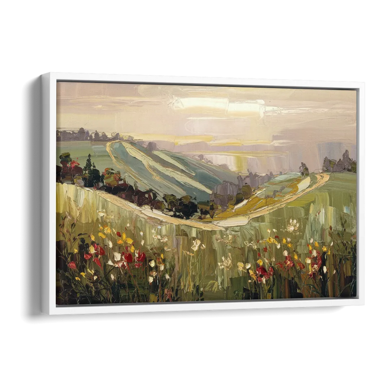 Dunedin Scenic Hills Side - White Canvas Wall Art