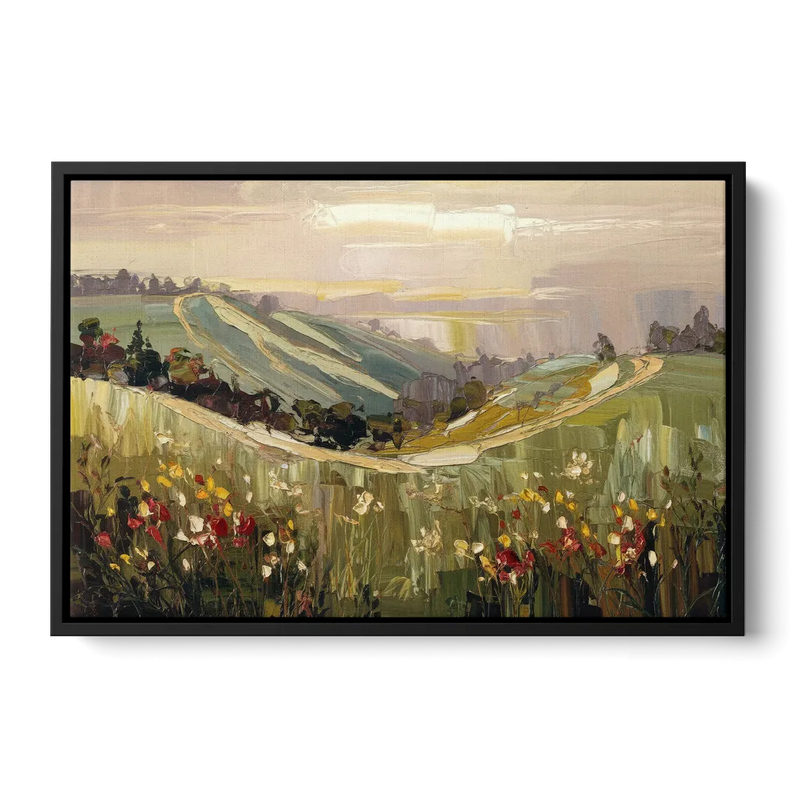 Dunedin Scenic Hills Front - Black Canvas Wall Art