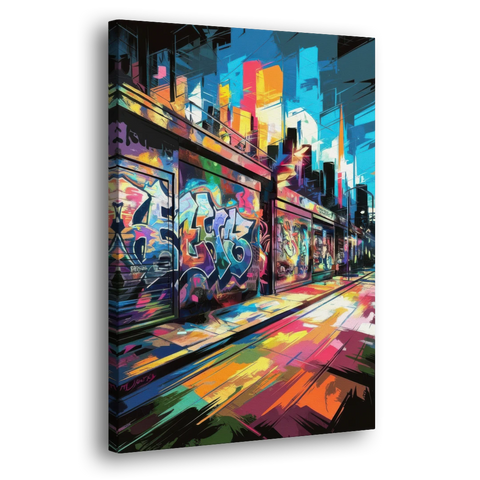 Dunedin Street Art Vibes - Canvas Wall Art - Side