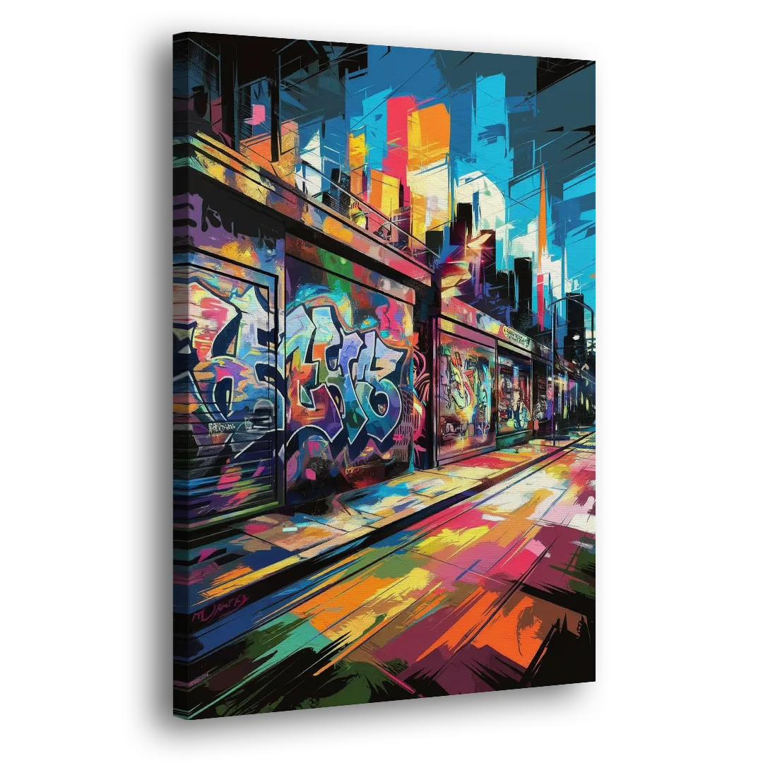 Dunedin Street Art Vibes Side - Canvas Wall Art