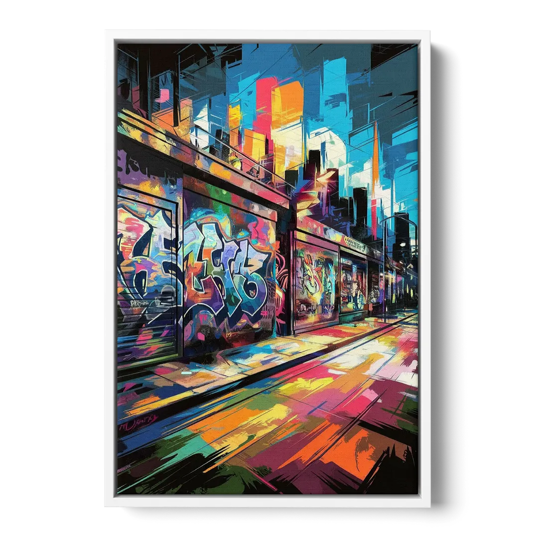 Dunedin Street Art Vibes Front - White Canvas Wall Art