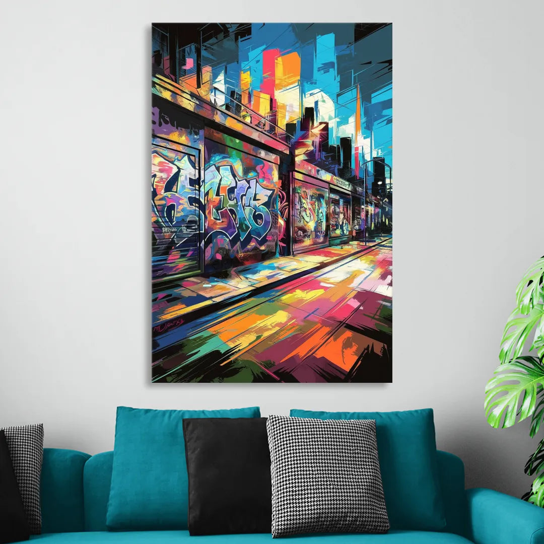 Dunedin Street Art Vibes Sitting Room - Canvas Wall Art