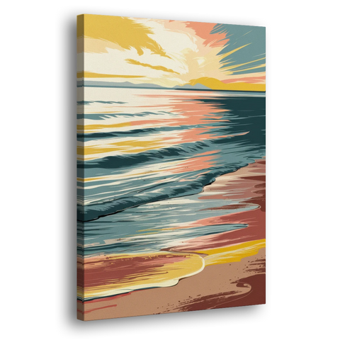 Dunedin Sunset Over Water - Canvas Wall Art - Side