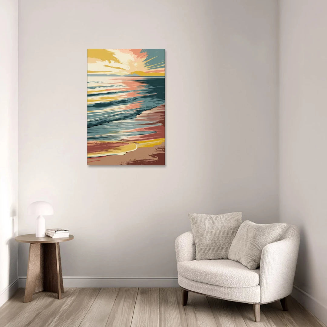 Dunedin Sunset Over Water - Canvas Wall Art - Sofa - 24x36