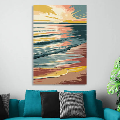 Dunedin Sunset Over Water Living Room - Canvas Wall Art