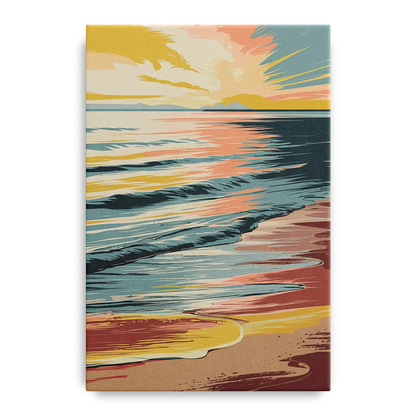 Dunedin Sunset Over Water Front - Canvas Wall Art