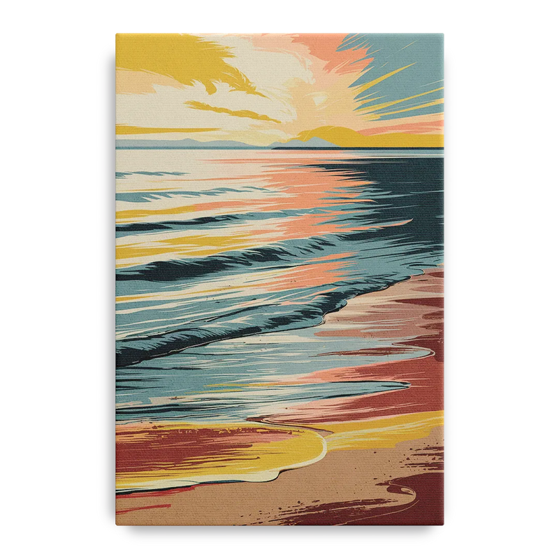 Dunedin Sunset Over Water Front - Canvas Wall Art