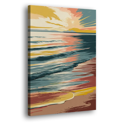Dunedin Sunset Over Water Side - Canvas Wall Art
