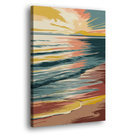 Dunedin Sunset Over Water Side - Canvas Wall Art