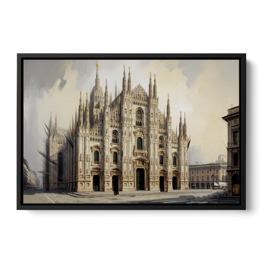 Duomo Majesty - Black Framed Canvas Wall Art - Front