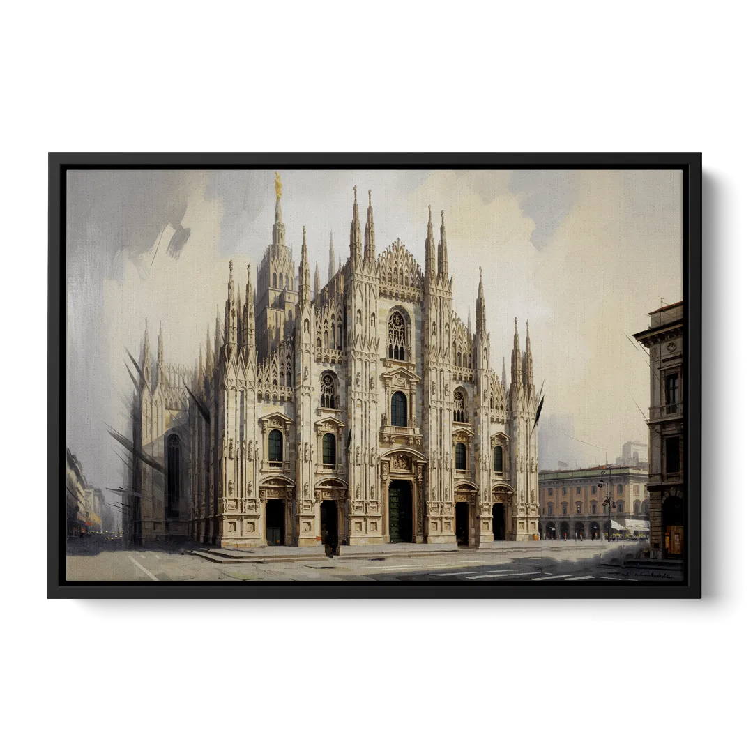 Duomo Majesty Front - Black Canvas Wall Art