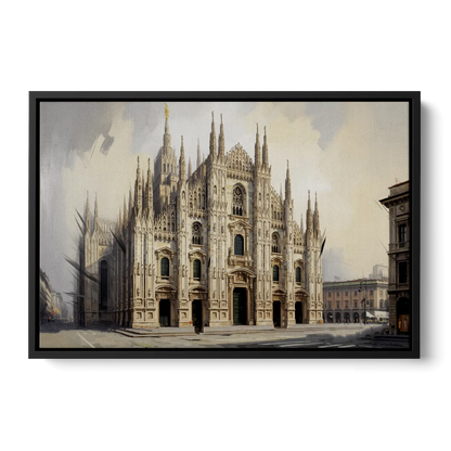 Duomo Majesty Front - Black Canvas Wall Art