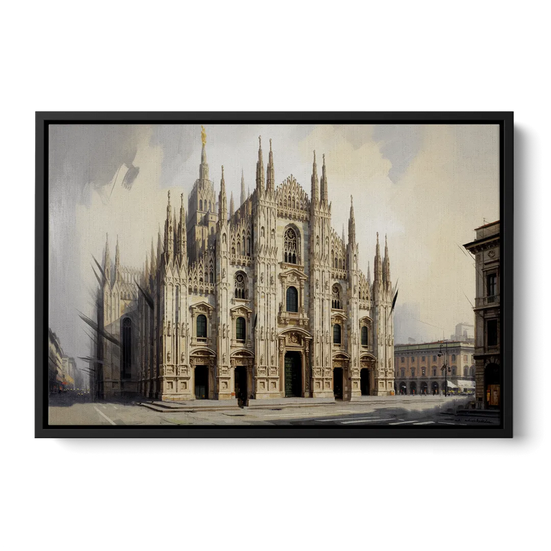 Duomo Majesty Front - Black Canvas Wall Art