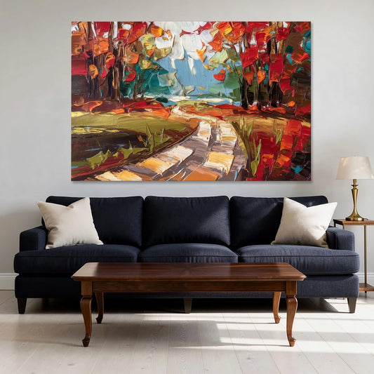 Durham Autumn Colors - Canvas Wall Art - Sofa - 60x40
