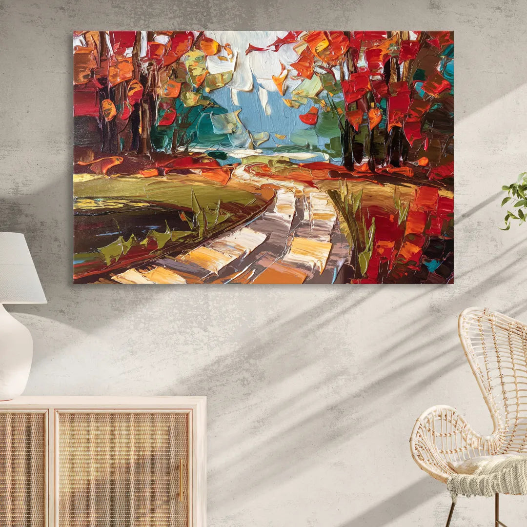 Durham Autumn Colors Sitting Room - Canvas Wall Art