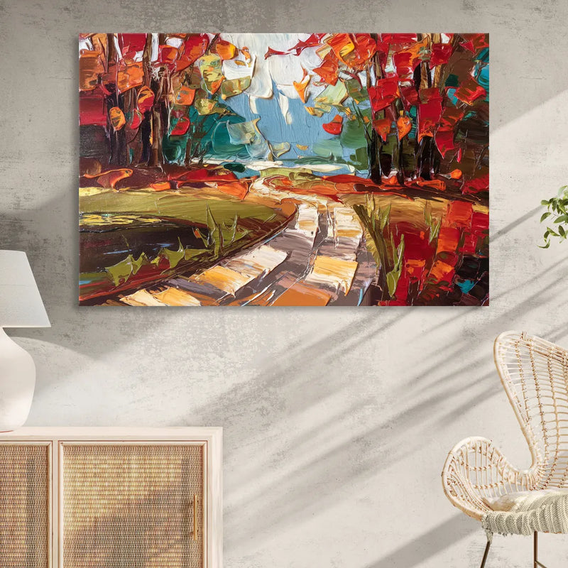 Durham Autumn Colors Sitting Room - Canvas Wall Art