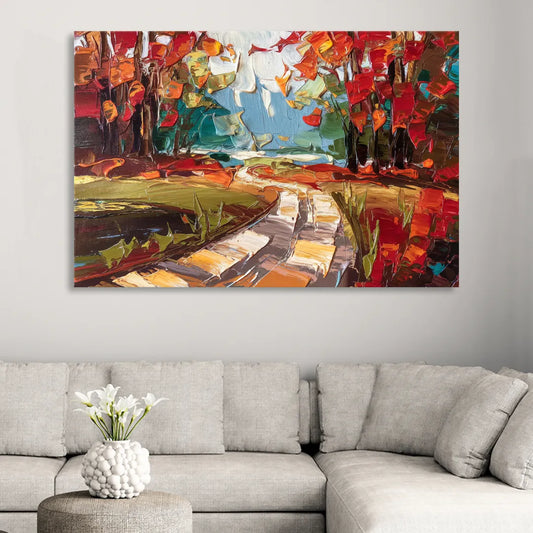 Durham Autumn Colors Living Room - Canvas Wall Art