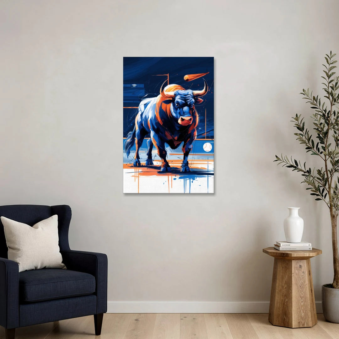 Durham Bulls Baseball Tribute - Canvas Wall Art - Sofa - 24x36