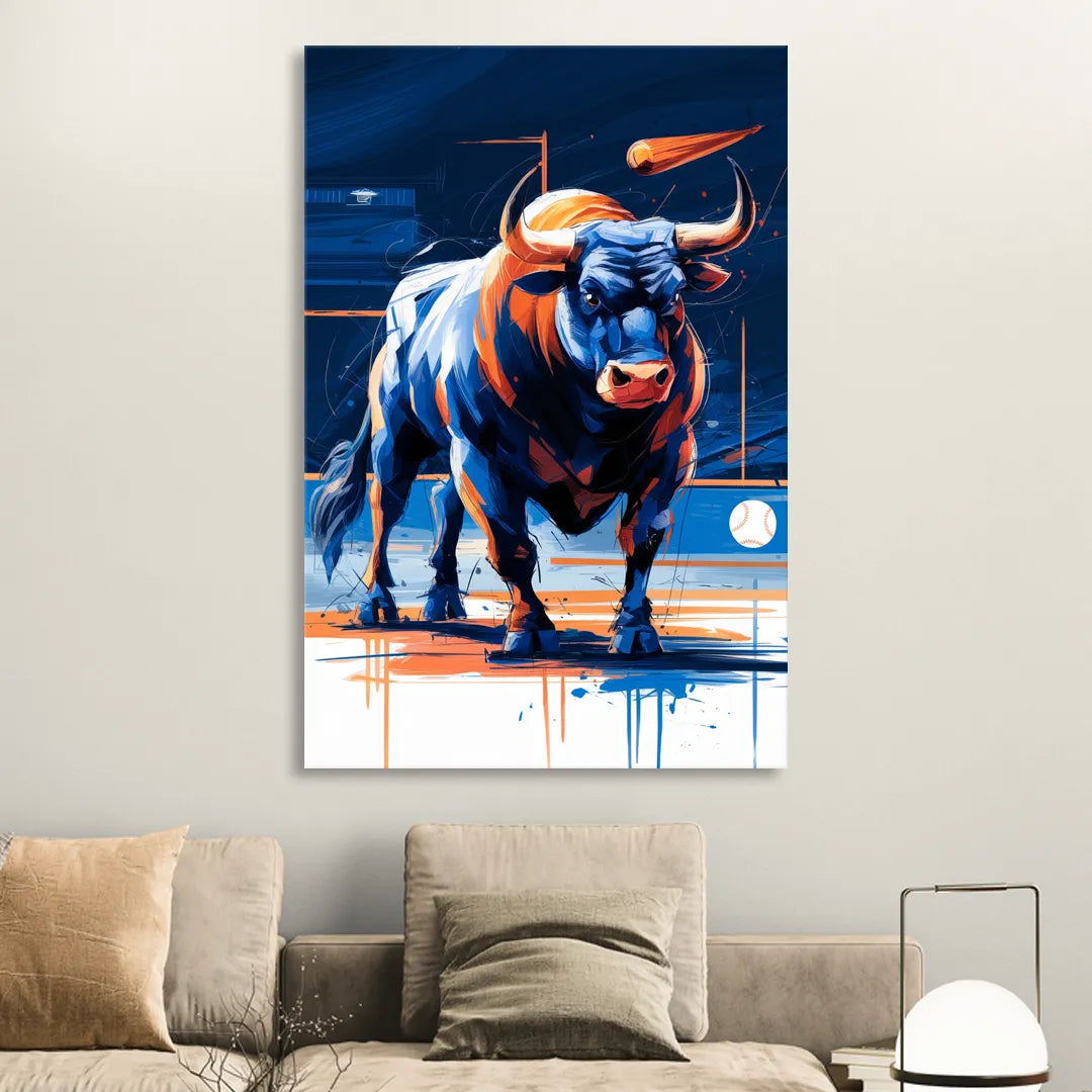 Durham Bulls Baseball Tribute Sitting Room - Canvas Wall Art