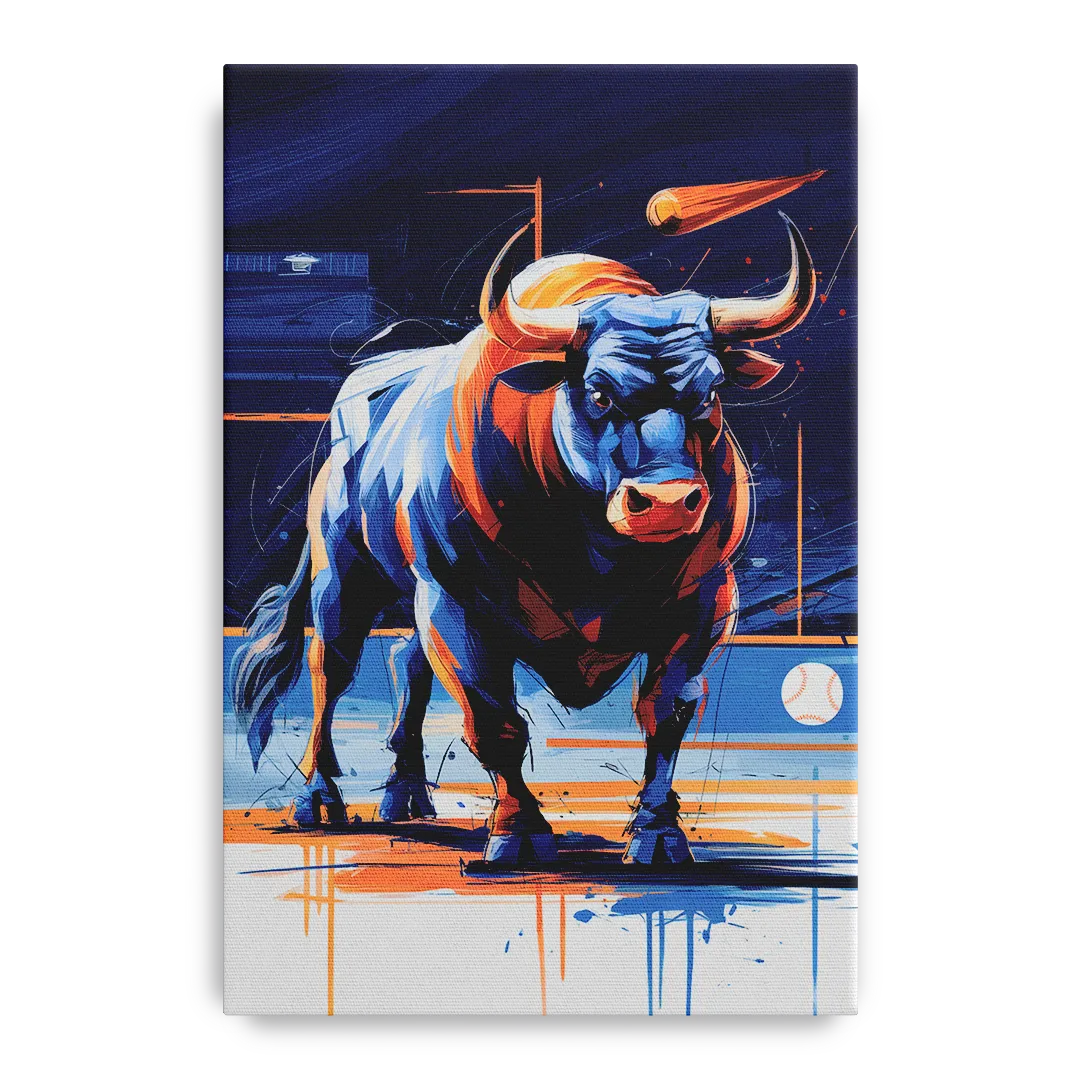 Durham Bulls Baseball Tribute Front - Canvas Wall Art